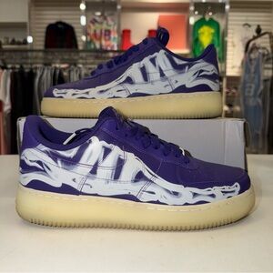 Nike Air Force 1 Low 'Purple Skeleton' - LIGHTLY WORN - NO BOX